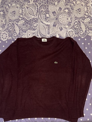 Lacoste sweater deep red size XL like new
