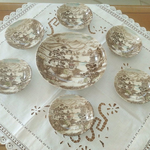 Rare 7-Piece Set Johnson Bros "Enchanted Garden" (1960s)