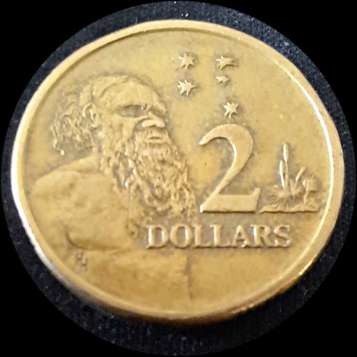 2 dollars Australia 1988 used, rare collectible