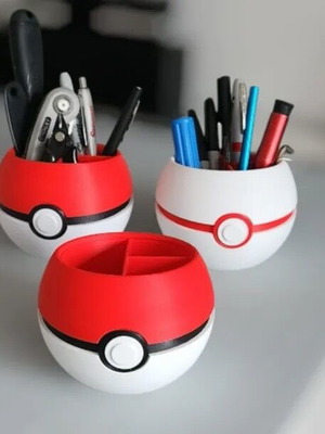 Poké-Style 3D Printed Desk Organizer new with internal divider