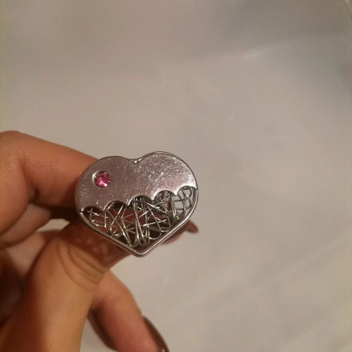 Heart ring like new, women's faux