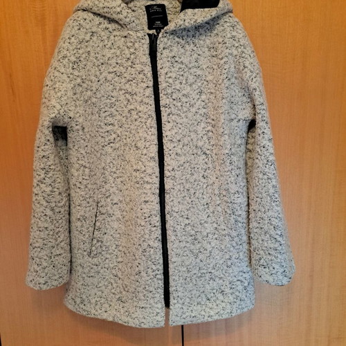 Mavi women's wool coat with hood like new, gray
