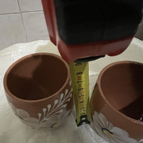 Ceramic decorative cups like new with painting, set of 2