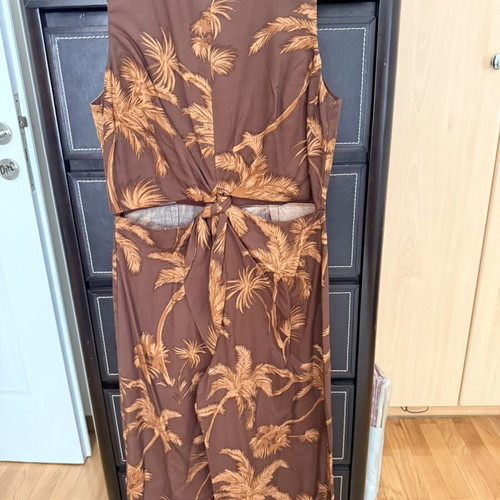 Mango jumpsuit with cutouts new, brown, size L