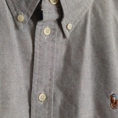 Ralph Lauren men's shirt XL, black and white piqué