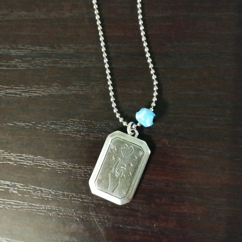 Handmade long steel necklace like new