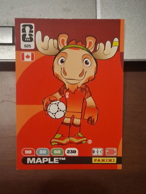 Картичка Panini Maple mascot World Cup 2026 като нова