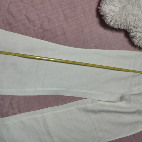 Linen pants white, like new, size L 40 12