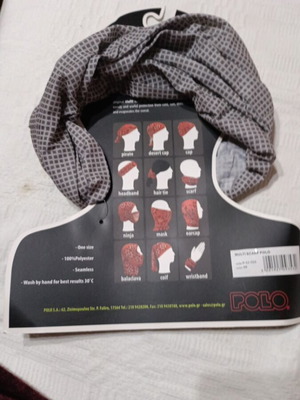 Multi scarf Polo new, grey polyester