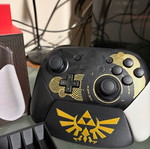 Zelda TOTK Pro χειριστήρια OEM σετ 2 τεμαχίων σαν καινούργια με βάσεις και θήκη παιχνιδιών