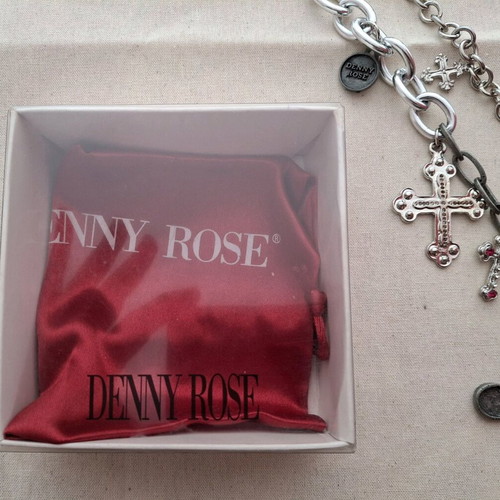 Denny Rose women's necklace like new, black and silver