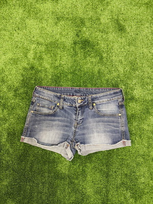 MNG denim women's shorts like new, blue and black