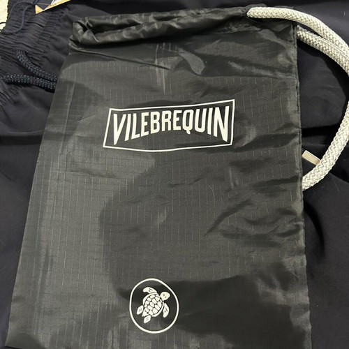 Vilebrequin Moorise swim shorts XXL new, dark blue with starfish