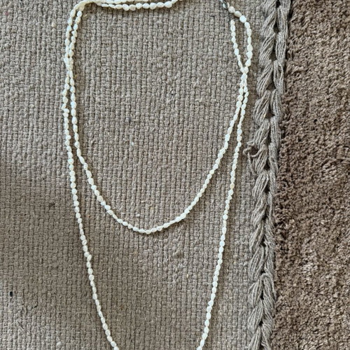 Necklace with genuine freshwater pearls, handmade, new