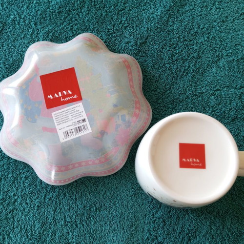 Christmas plate and cup set new
