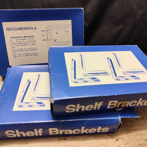 Shelf brackets new heavy-duty with brown cover 16x24 cm