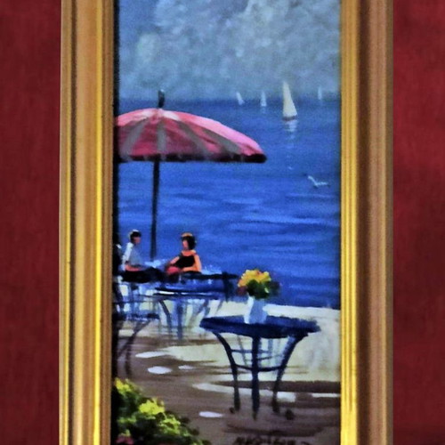 Painting N. Krideras (Tavernaki) on canvas like new with frame