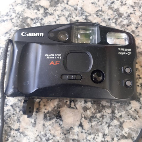 Canon Sure Shot AF-7 analog camera used, 35mm lens 1:4.5