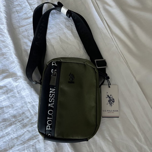 U.S. Polo Assn. Crossbody Bag New, Khaki and Black