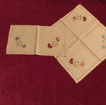 Machine embroidered napkins used, set