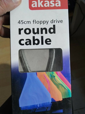 Akasa 45cm floppy drive round cable new
