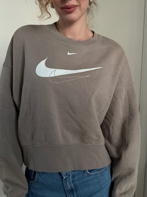 Nike sweatshirt cropped like new, beige, size S