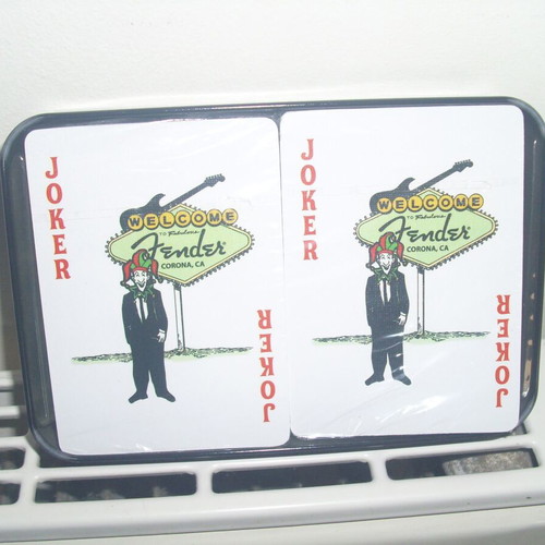 Fender Dual Playing Cards New, Collectible Set in Tin