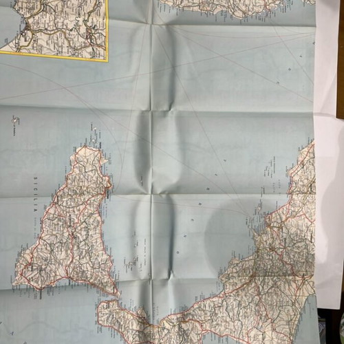 Italia 1969 road map used, Italian language