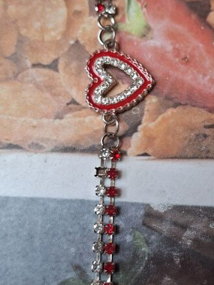 Bracelet with stones and heart like new
