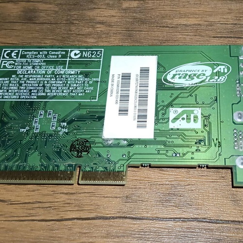 Ati Rage 128 AGP 32MB vintage graphics card used