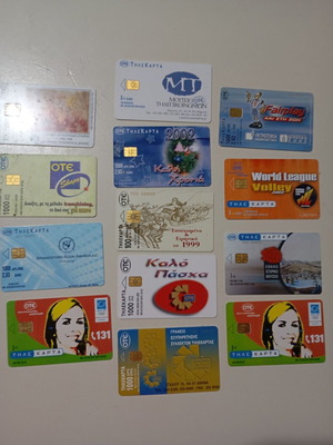 OTE phone cards like new, pack of 13