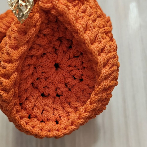 Handmade orange cord bag new