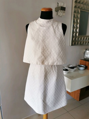 My Tiffany dress size Medium like new, nude with gold thread