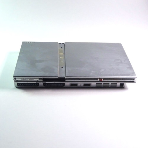 PlayStation 2 PS2 Slim silver console used for repair