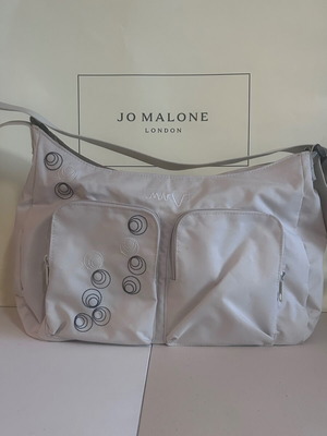 Marv Diaper Bag like new, beige with embroidered circles