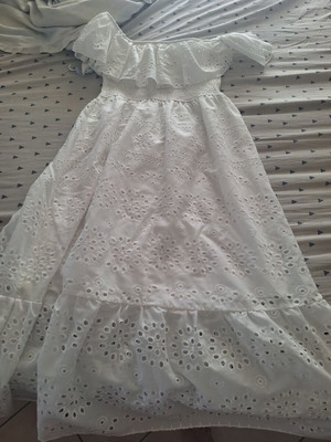 Shein white dress like new, below knee length