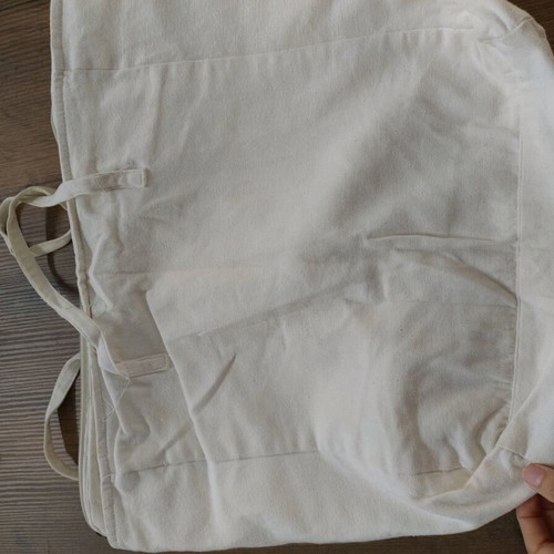 Stradivarius canvas shoulder bag boho style like new, white