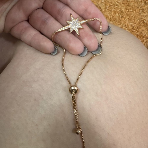 Bracelet in rose gold color with design, used, missing one bead