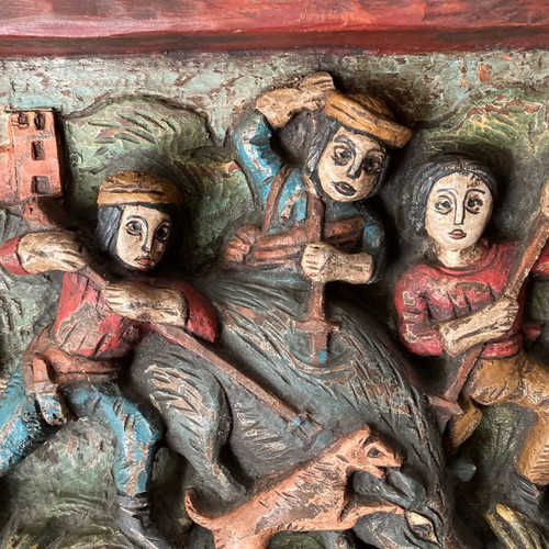 Hunting wooden panel like new, specially processed from Italy