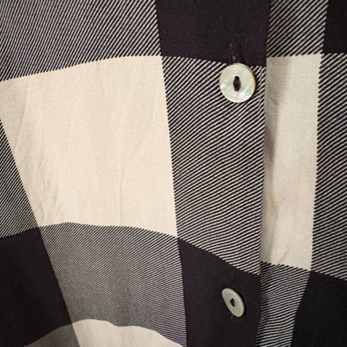 Alcott Checked Viscose Shirt Small Like New, Black and White