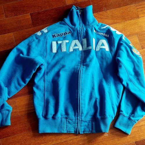 Italia Capriparma Rugby National Team Blue Sweatshirt Jacket, Slightly Used, Small