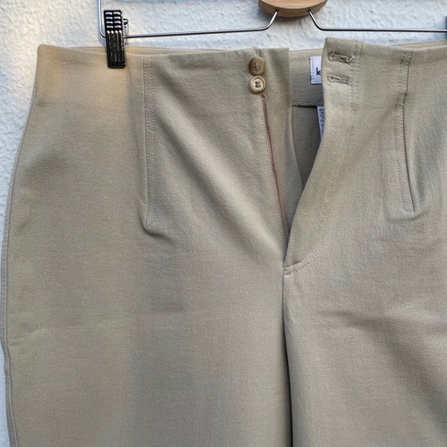 Lecomte fabric beige pants new, size 44 IT