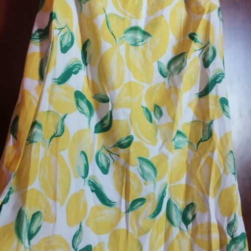 Shein yellow sleeveless dress with lemon print, new, XL