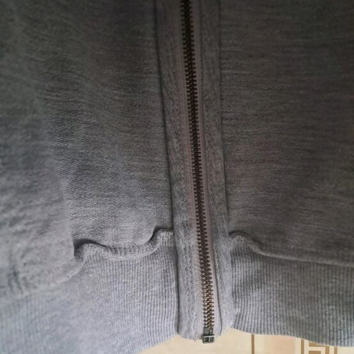 Fleece zip-up jacket used, gray, sizes L and XL