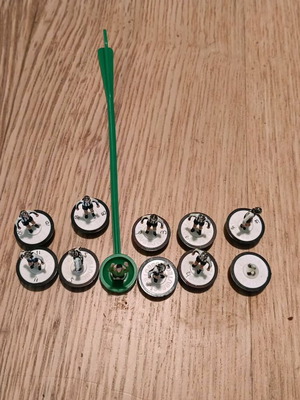 Subbuteo PAOK team used, missing one player