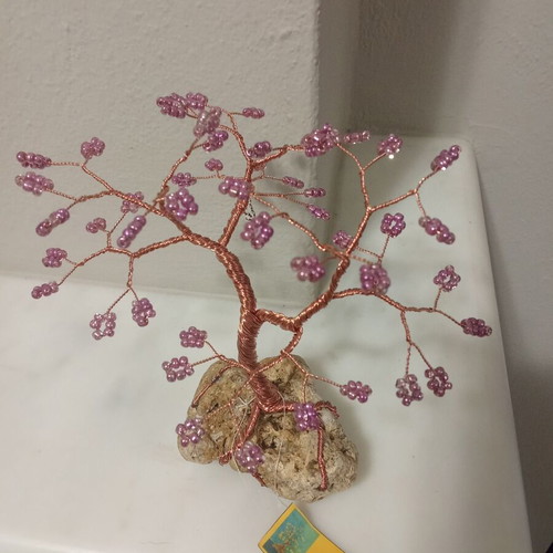 Copper tree with glass beads new