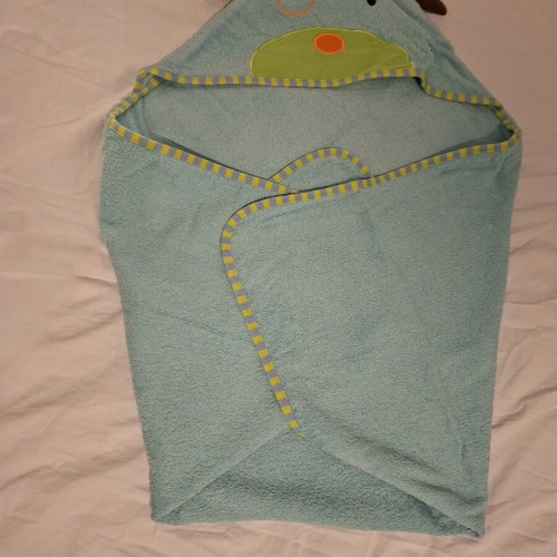 Skip Hop Zoo Hooded Towel used, cotton, dog design, 80x80 cm
