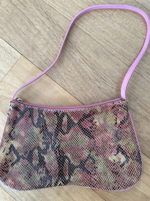 Zara shoulder bag snakeprint pink used