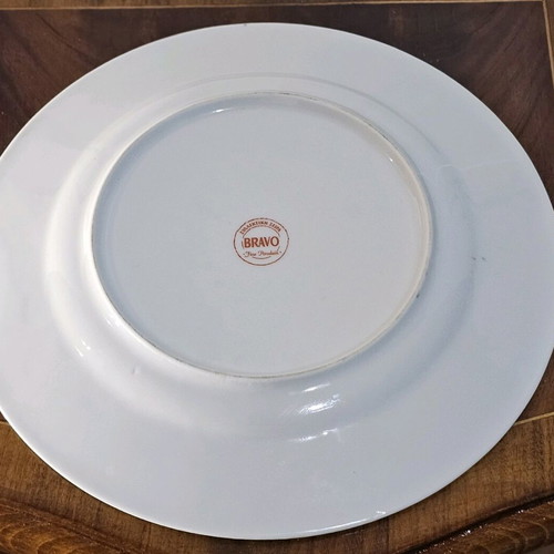 Bravo porcelain decorative plate with ship design like new