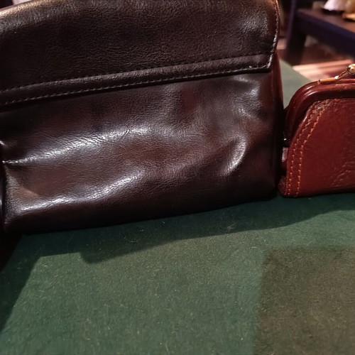 Alexi Andriotti leather bag with zipper and Lavor leather wallet gift like new